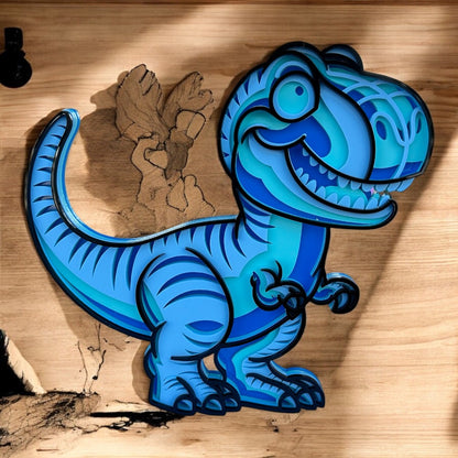 Layered Cartoon T-Rex image 1