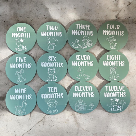 Baby Farm animals Milestone Discs image 0