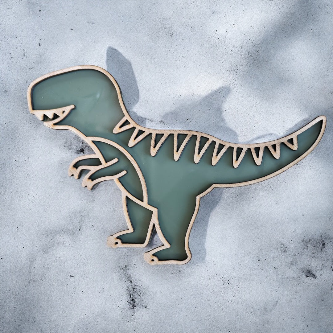 Arcylic and wood trex wall decor