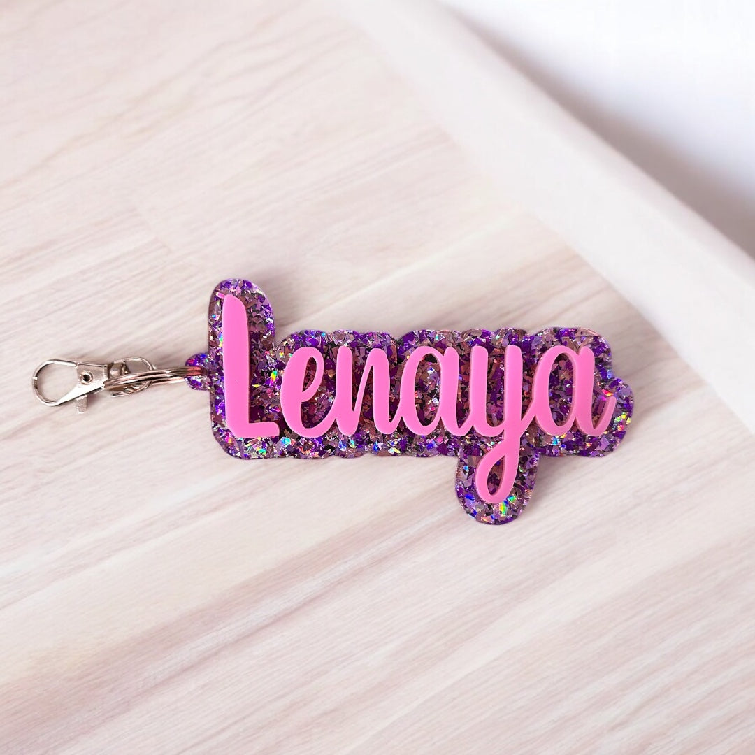 3D Name Keyring