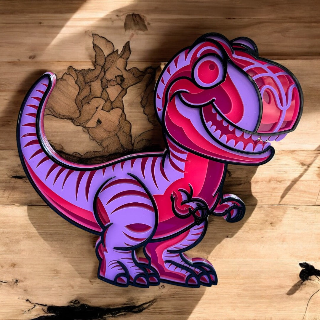 Layered Cartoon T-Rex image 2