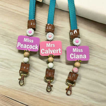 Teacher Beaded Lanyards